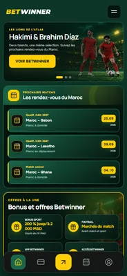 Aperçu du guide football sur mobile